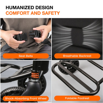 wheelchair for family gatherings#color orange