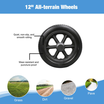 A04S Foldable Wheelchair – Ergonomic Travel Chair with 11″ All-Terrain Wheels