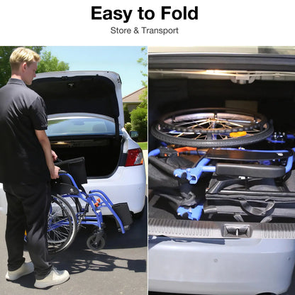 Lightweight Manual Wheelchair with Quick-Release Wheels