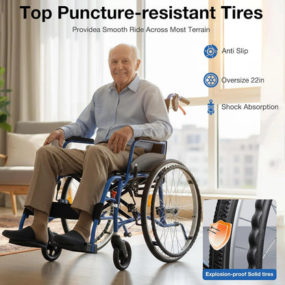 Premium Manual Wheelchair – 6 Colors, Lightweight & Ergonomic
