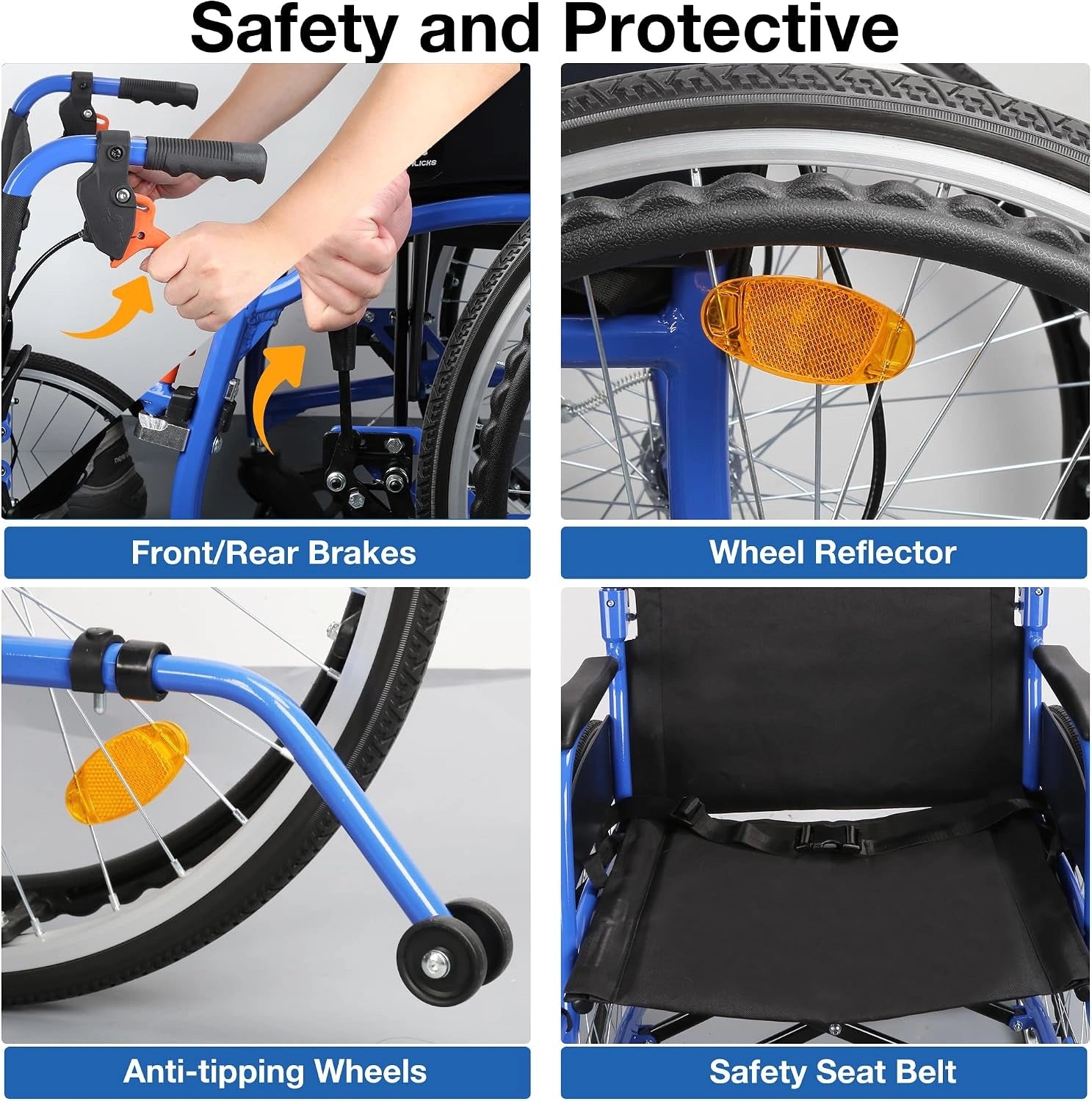 Premium Manual Wheelchair – 6 Colors, Lightweight & Ergonomic