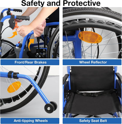 Premium Manual Wheelchair – 6 Colors, Lightweight & Ergonomic