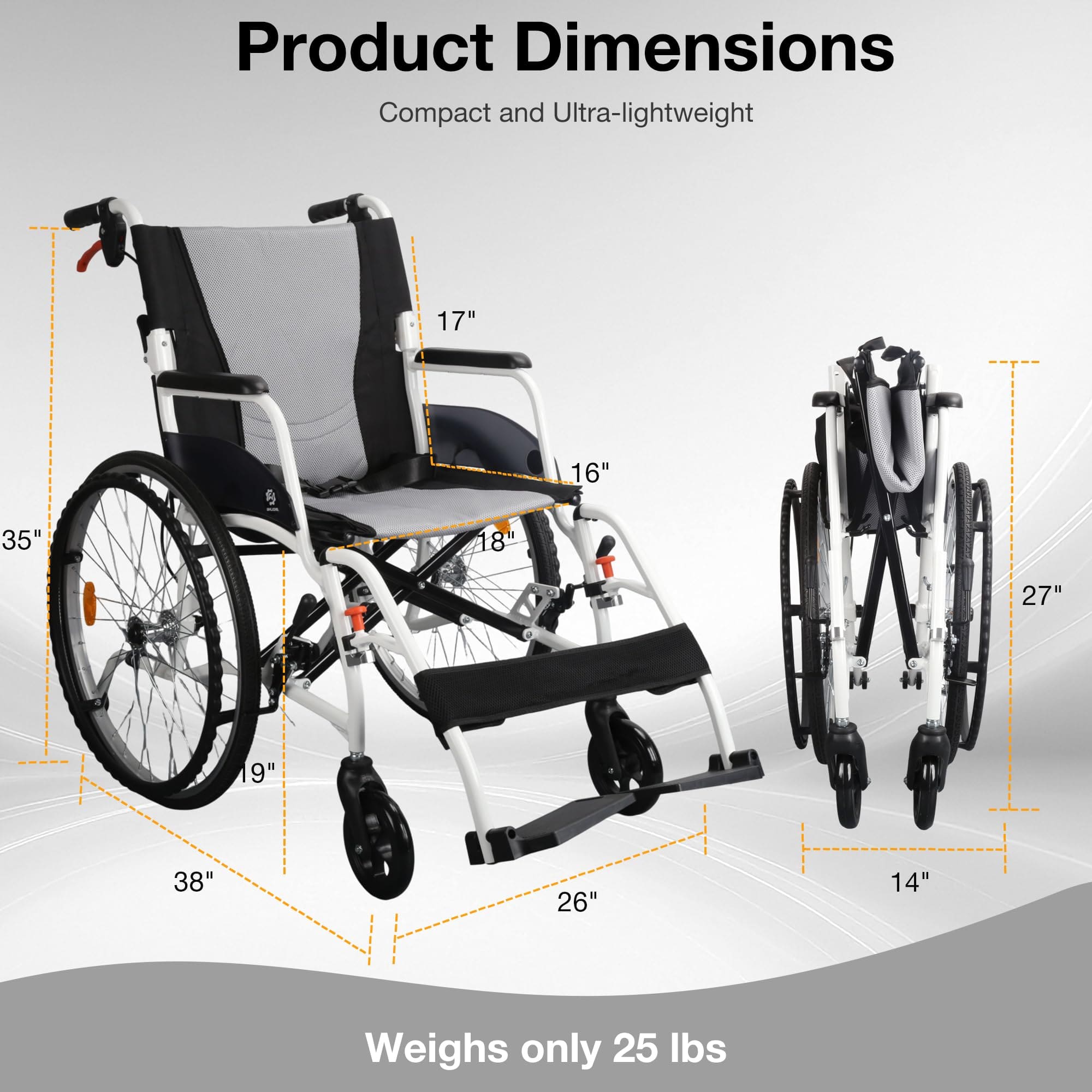 Whlicks Premium Manueller Rollstuhl – 5 Farben, Leicht & Ergonomisch