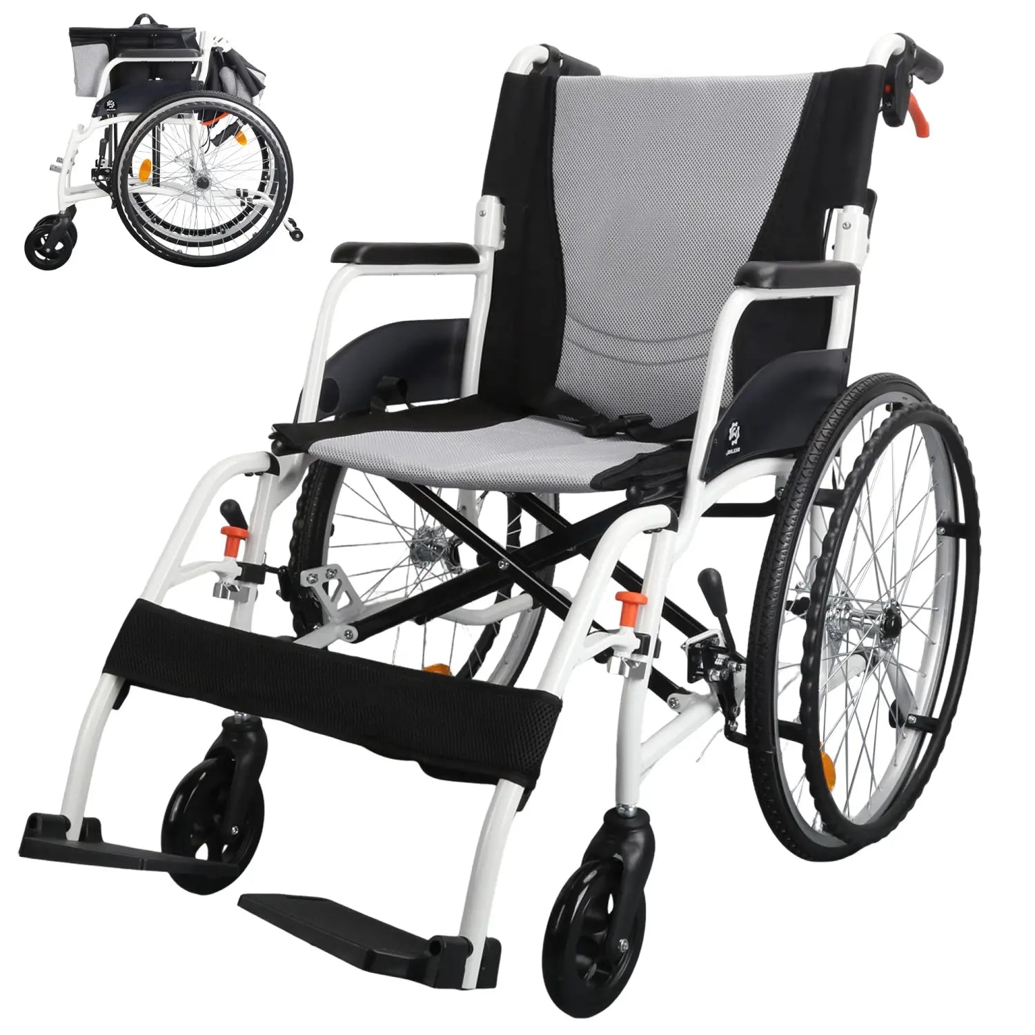 Lightweight Manual Wheelchair with Quick-Release Wheels
