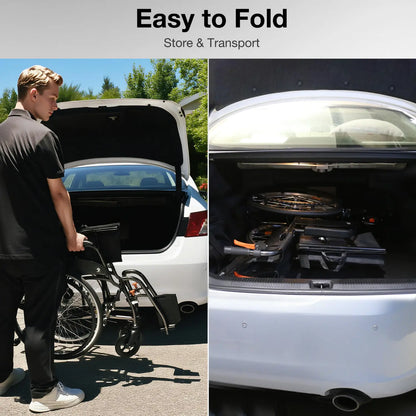 Lightweight Manual Wheelchair with Quick-Release Wheels