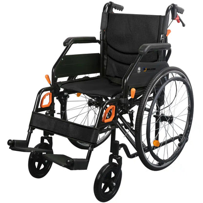 Manual Wheelchair for Adults with Quick-Release 24" Rear Wheels