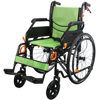 Manual Wheelchair for Adults with Quick-Release 24" Rear Wheels