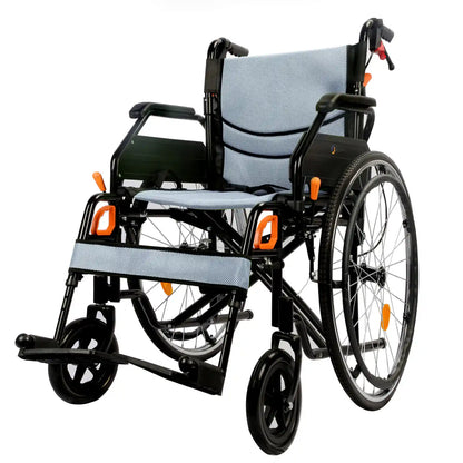 Manual Wheelchair for Adults with Quick-Release 24" Rear Wheels