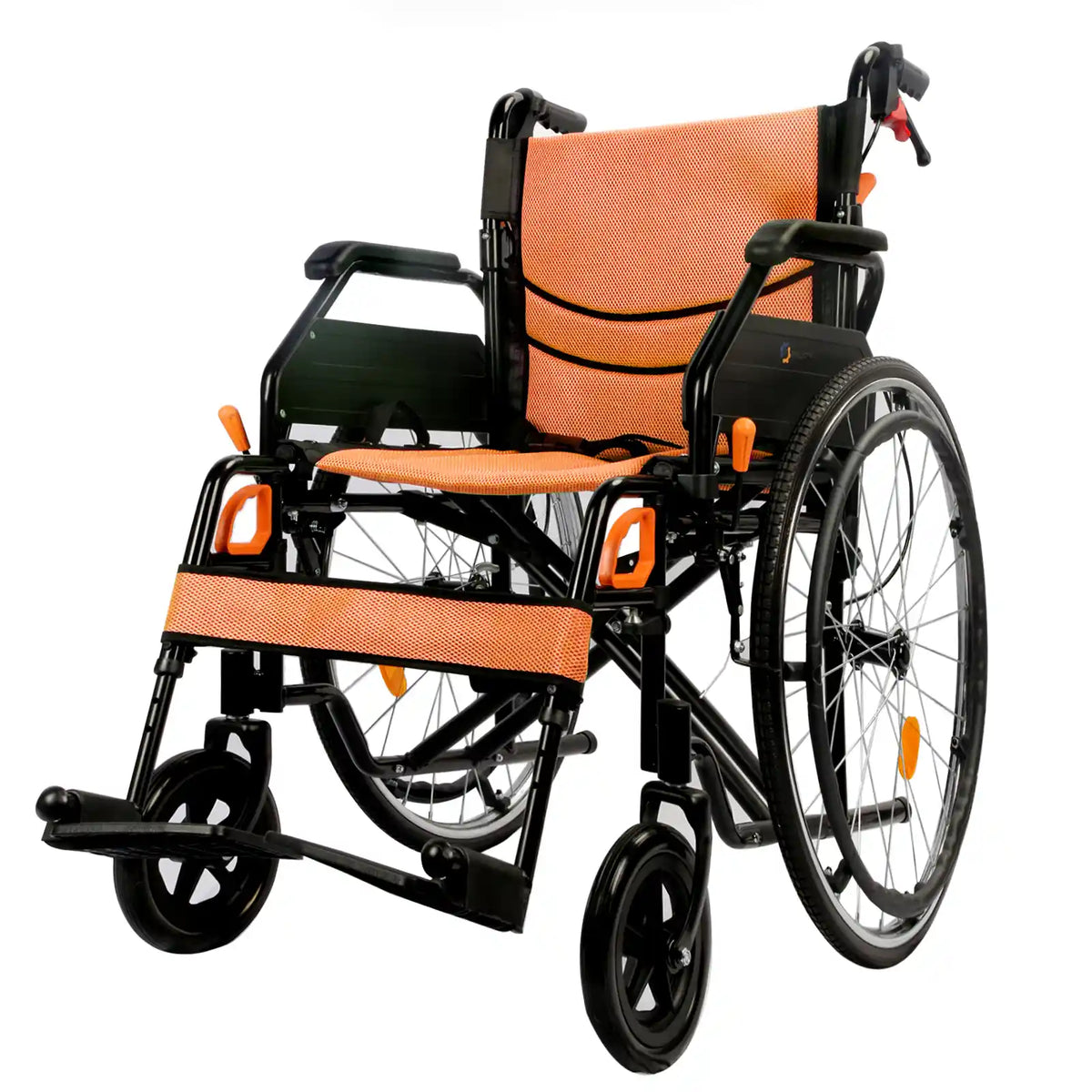 Manual Wheelchair for Adults with Quick-Release 24" Rear Wheels