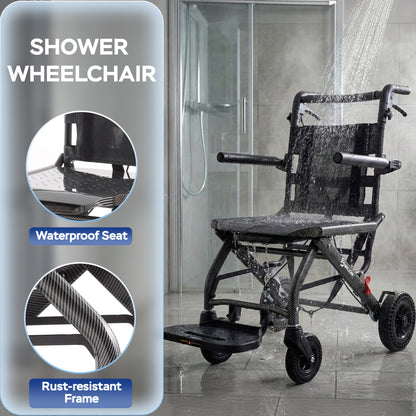 2-in-1 Transport Wheelchair & Shower Chair
