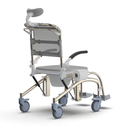 Lightweight Commode Shower Chair, Portable Bathroom Wheelchair