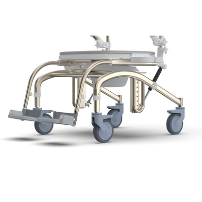 Lightweight Commode Shower Chair, Portable Bathroom Wheelchair