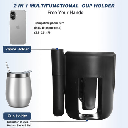 Hands-Free 2-in-1 Cup & Phone Holder for Seniors – Fits Walkers, Rollators & Wheelchairs