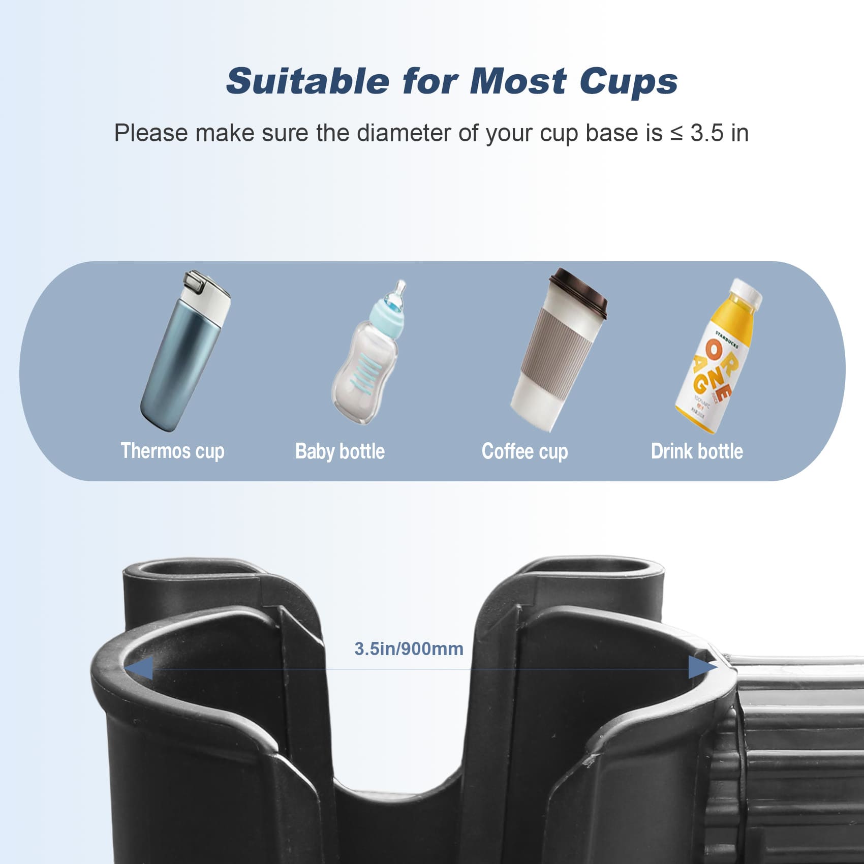 Hands-Free 2-in-1 Cup & Phone Holder for Seniors – Fits Walkers, Rollators & Wheelchairs
