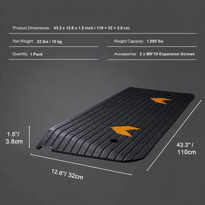 Rubber Threshold Ramp for Mobility Access