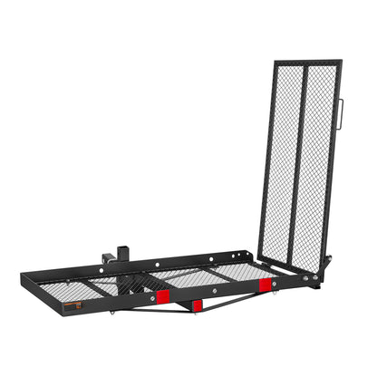 500 lbs hitch mount wheelchair carrier with mobility scooter on SUV