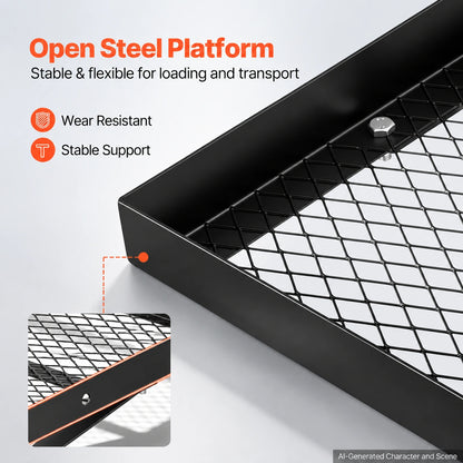 steel wheelchair carrier platform with anti wobble stabilizer kit