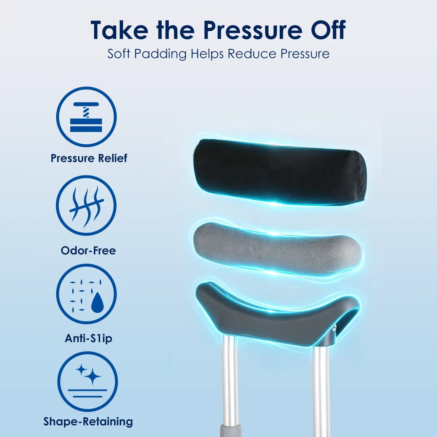 Ultra-Light Heavy-Duty Crutches with Multi-Point Adjustment