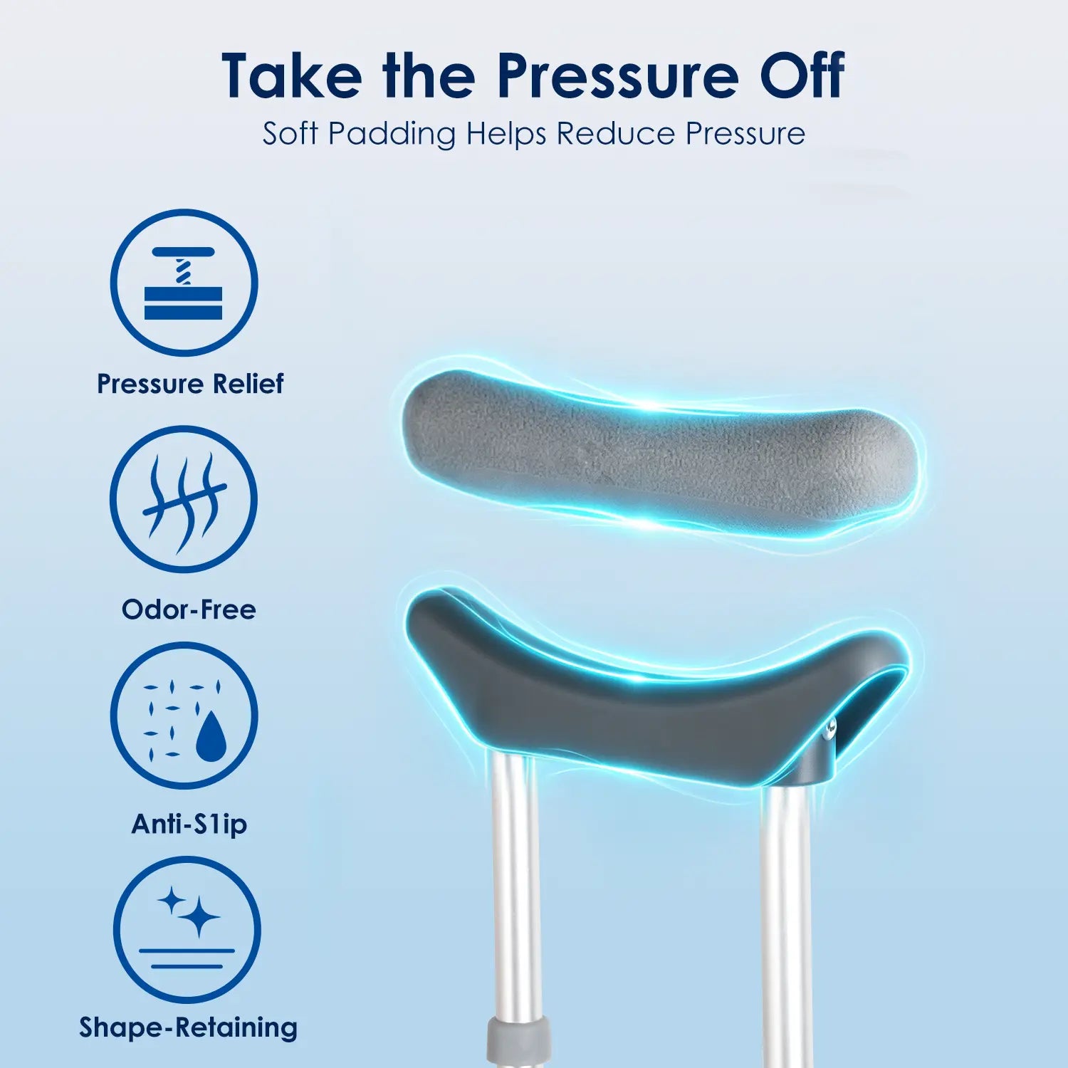 Ultra-Light Heavy-Duty Crutches with Multi-Point Adjustment