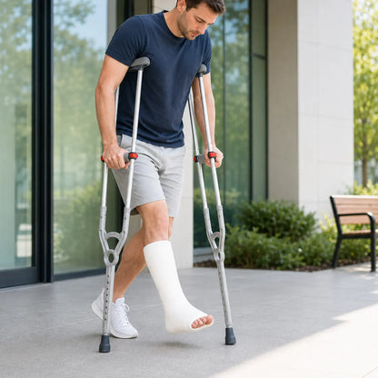 Ultra-Light Heavy-Duty Crutches with Multi-Point Adjustment