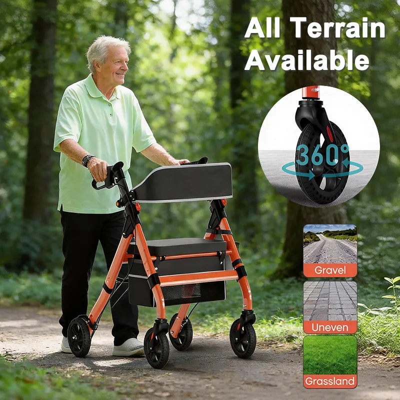 walker with all terrain wheel