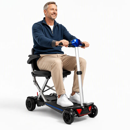 Mobifree Elektroroller mit Sitz für Erwachsene, große Reichweite, Elektromobil