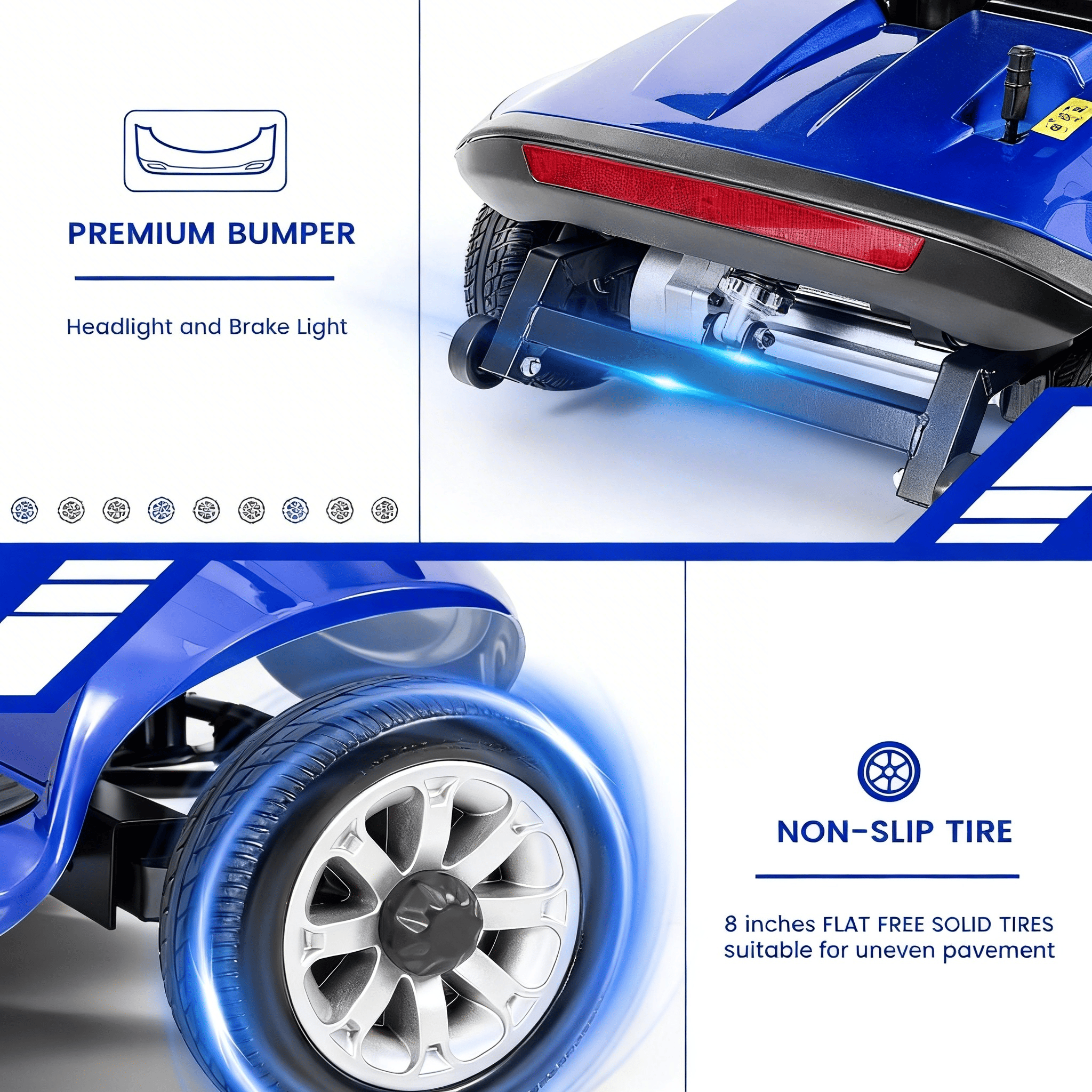 Folding Mobility Scooter for Adults Portable Travel Mobility Scooter for Seniors