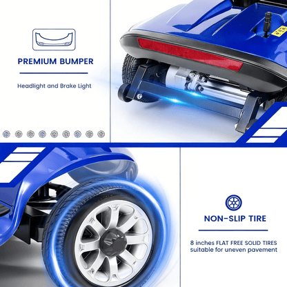 Folding Mobility Scooter for Adults Portable Travel Mobility Scooter for Seniors