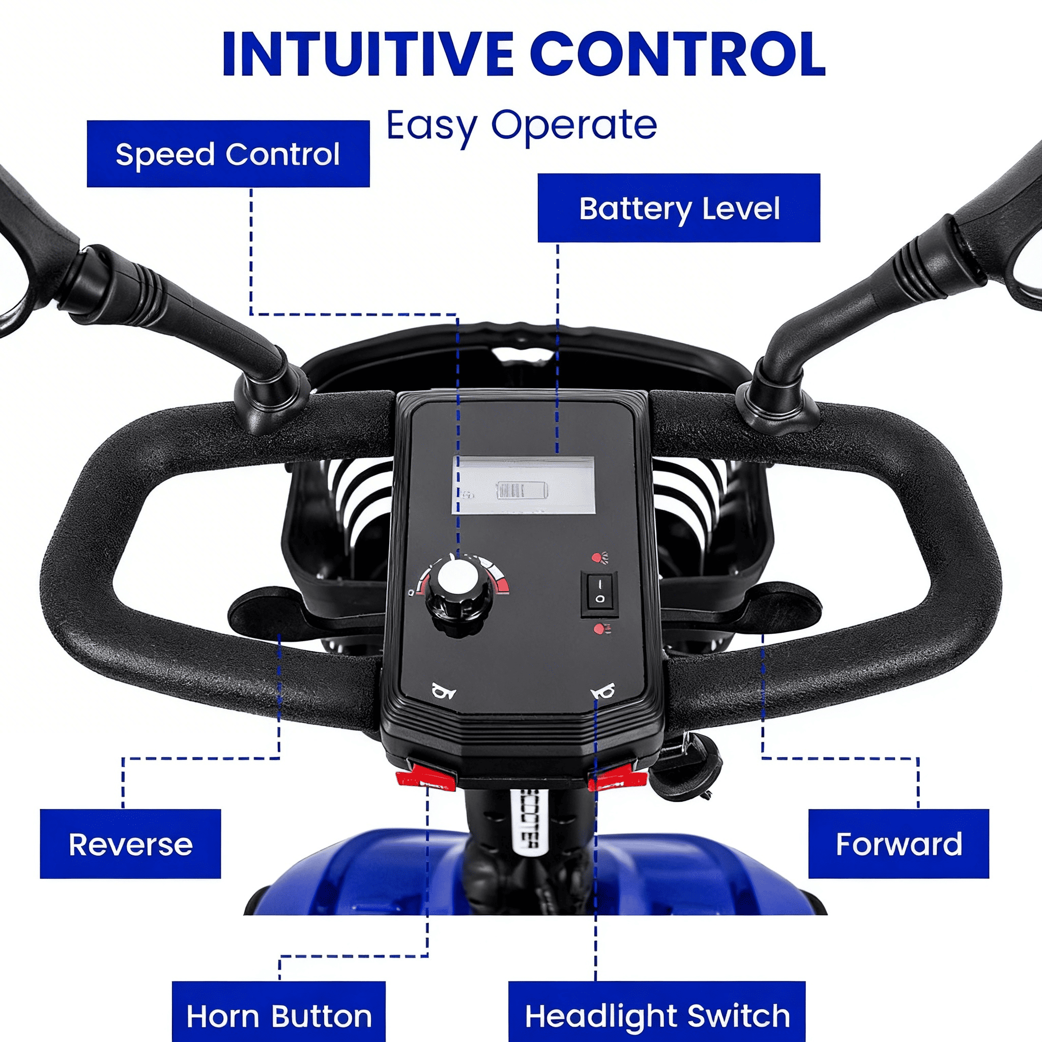 Folding Mobility Scooter for Adults Portable Travel Mobility Scooter for Seniors