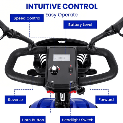 Folding Mobility Scooter for Adults Portable Travel Mobility Scooter for Seniors