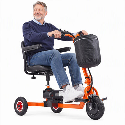 3 Wheel Travel Scooter Foldable Mobility Scooter Portable Scooter for Seniors Long Range