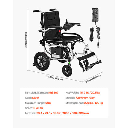 travel electric wheelchair for elderly users ew01#black