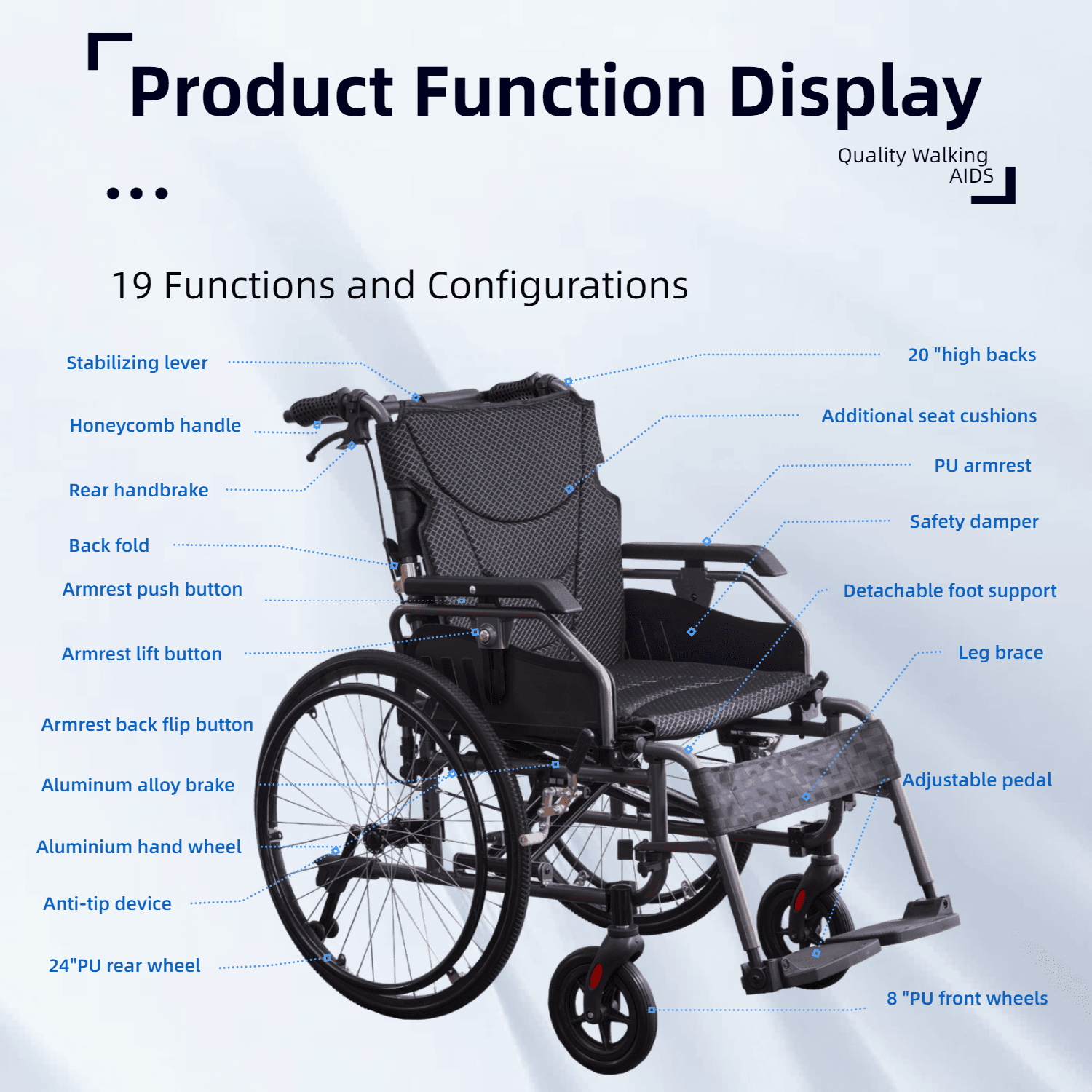 Multi-Functional Lightweight Wheelchair – Designed for Comfort & Independence