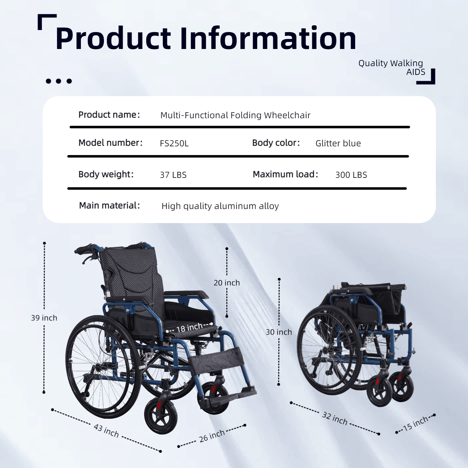 Multi-Functional Lightweight Wheelchair – Designed for Comfort & Independence