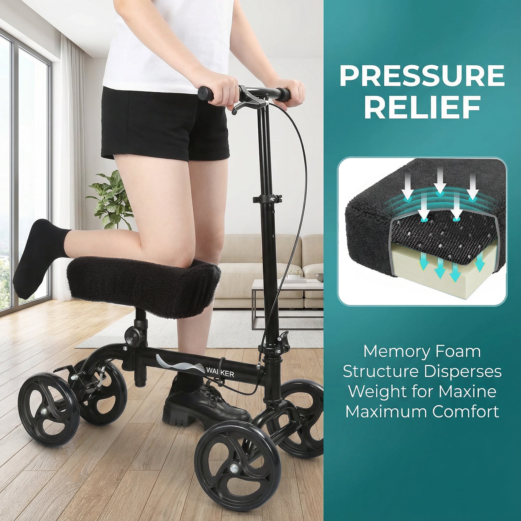 Premium Memory Foam Cushion for Knee Scooters
