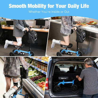All Terrain Knee Scooter for Adults – Foldable Knee Walker for Foot & Ankle Injury Recovery