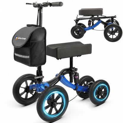 All Terrain Knee Scooter for Foot Injuries, 15" Big Knee Pad