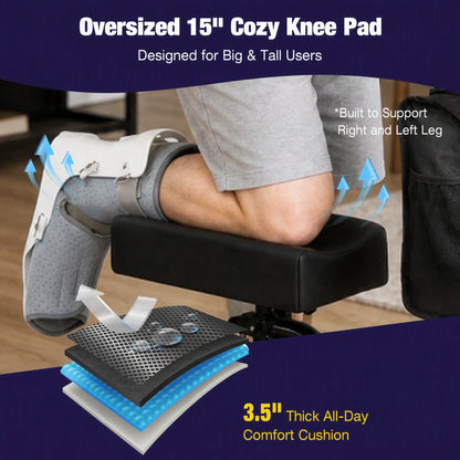 All Terrain Knee Scooter for Foot Injuries, 15" Big Knee Pad