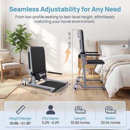 Electric Floor Lift Chair, Height-Adjustable Patient Transfer Chair, 330 lb