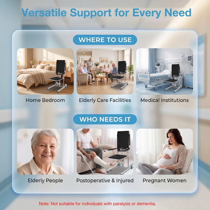 Electric Floor Lift Chair, Height-Adjustable Patient Transfer Chair, 330 lb