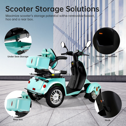 Mobility Scooters for Seniors All Terrain Heavy-duty Long Range Power Travel Scooter