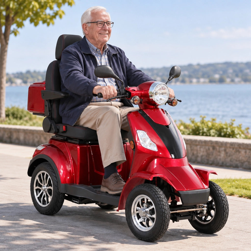 Veloinno Vierrad-Elektromobil für Senioren - Große Reichweite, komfortables Reisen