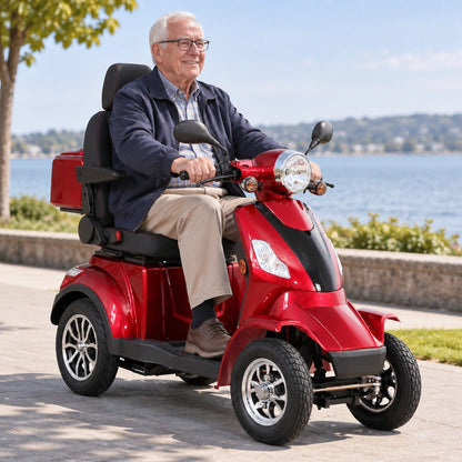 Veloinno Vierrad-Elektromobil für Senioren - Große Reichweite, komfortables Reisen