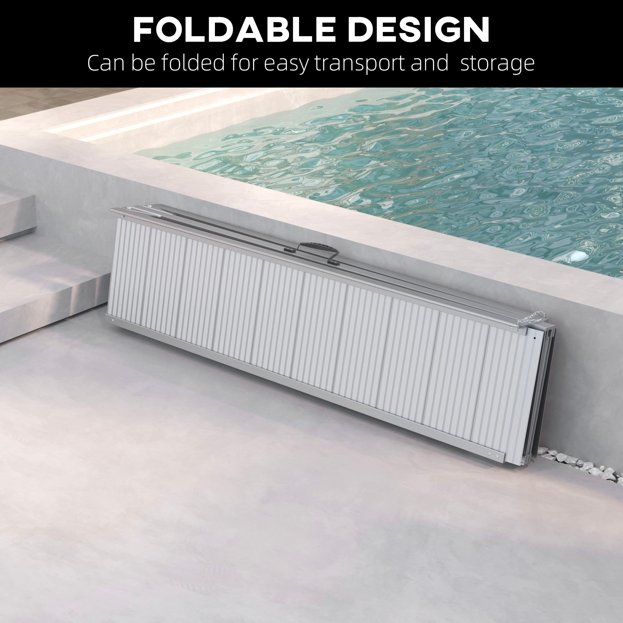 Tragbare Rollstuhlrampe – 3m faltbare Aluminiumrampe für Zuhause & Fahrzeuge
