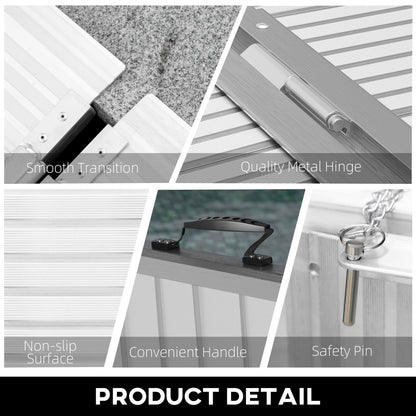 Tragbare Rollstuhlrampe – 3m faltbare Aluminiumrampe für Zuhause & Fahrzeuge