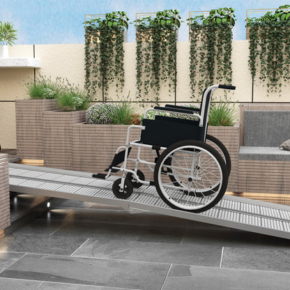 Tragbare Rollstuhlrampe – 3m faltbare Aluminiumrampe für Zuhause & Fahrzeuge