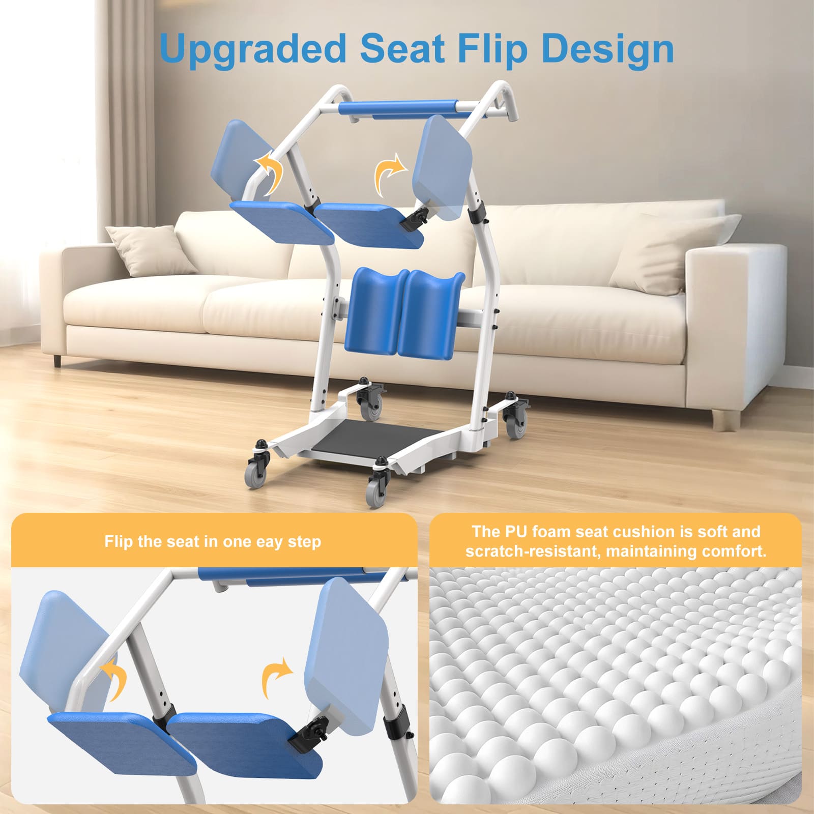 WHLICKS Sit-to-Stand Lift – Safe & Comfortable Transfers for Seniors & Adults