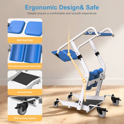 WHLICKS Sit-to-Stand Lift – Safe & Comfortable Transfers for Seniors & Adults
