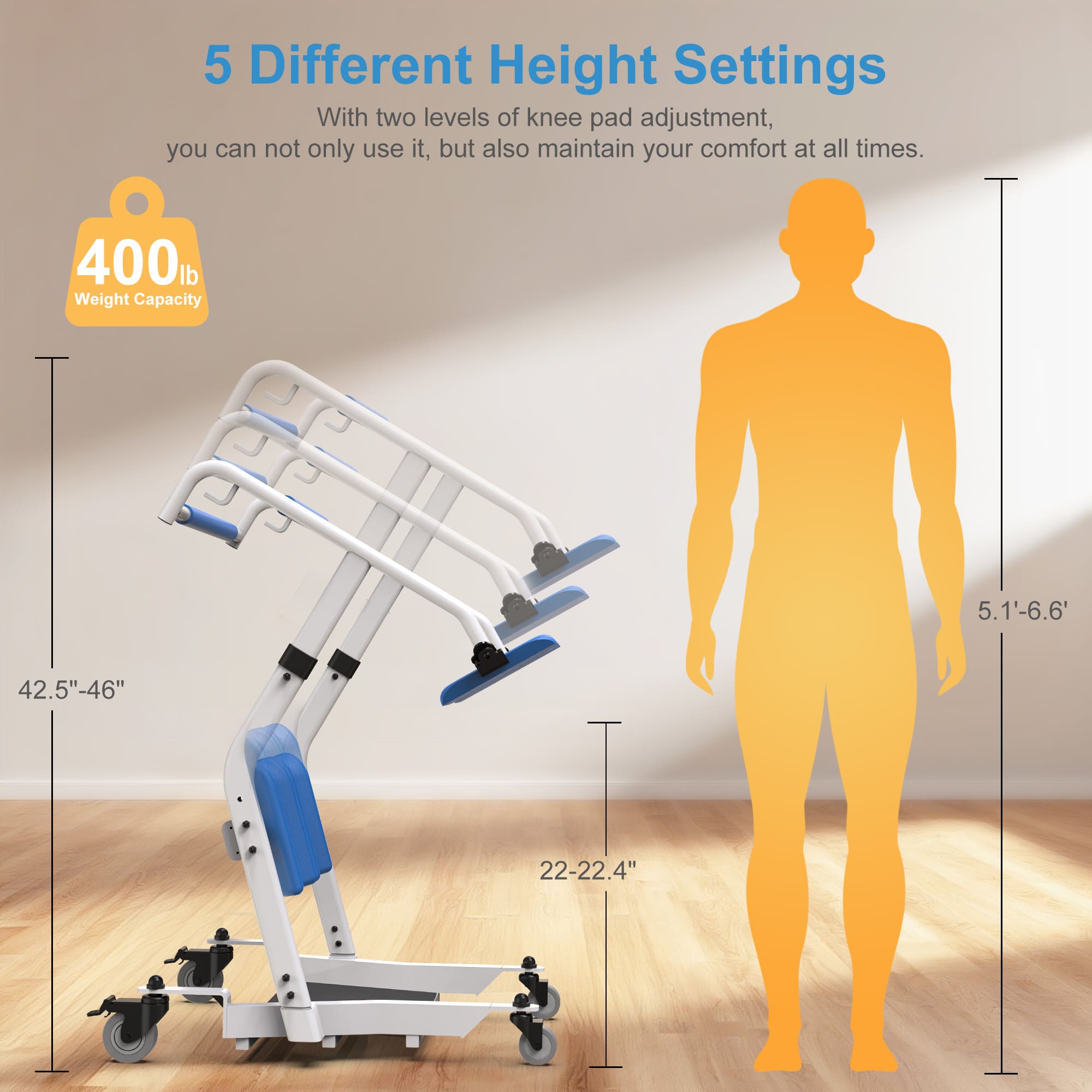 WHLICKS Sit-to-Stand Lift – Safe & Comfortable Transfers for Seniors & Adults