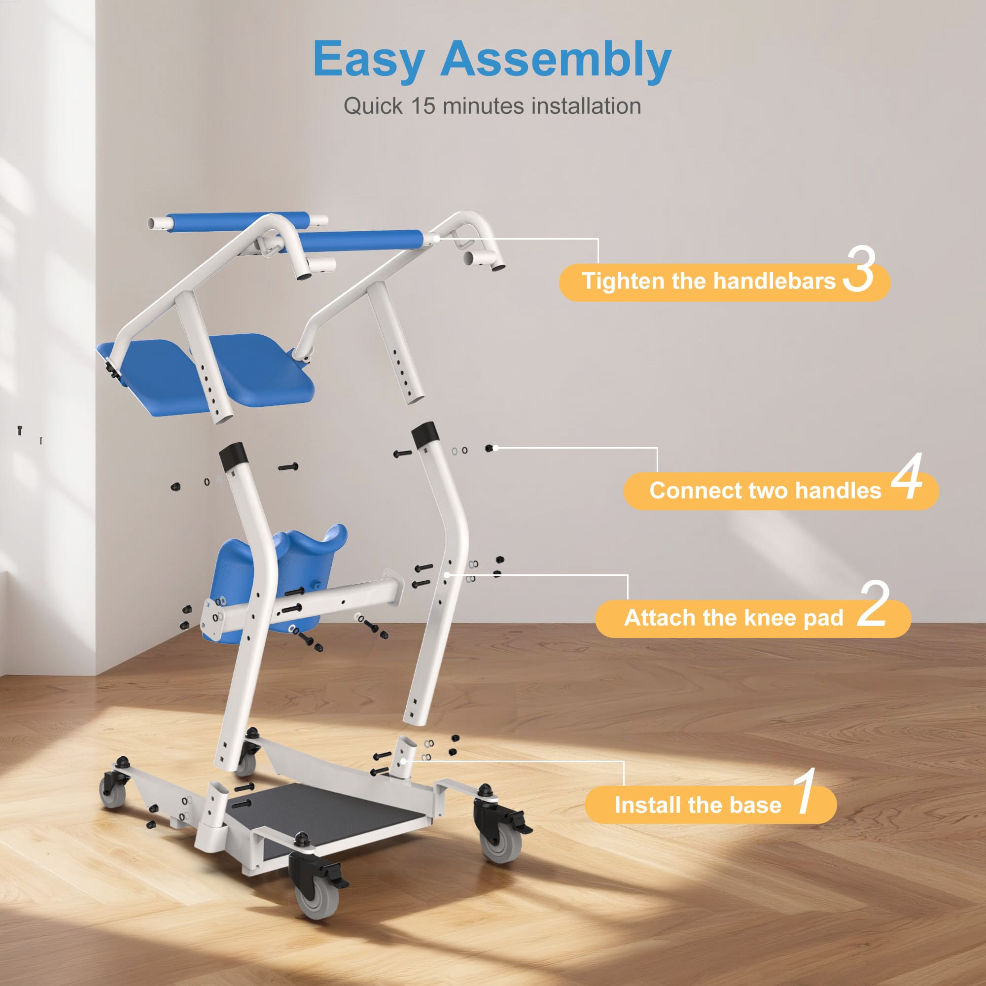 WHLICKS Sit-to-Stand Lift – Safe & Comfortable Transfers for Seniors & Adults